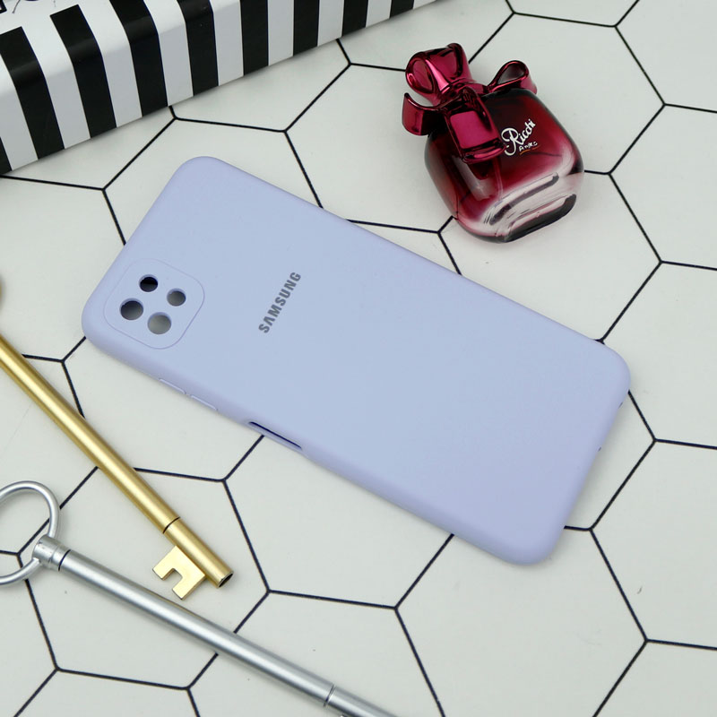 قاب سیلیکونی اصلی زیربسته سامسونگ Galaxy A22 5G محافظ لنزدار