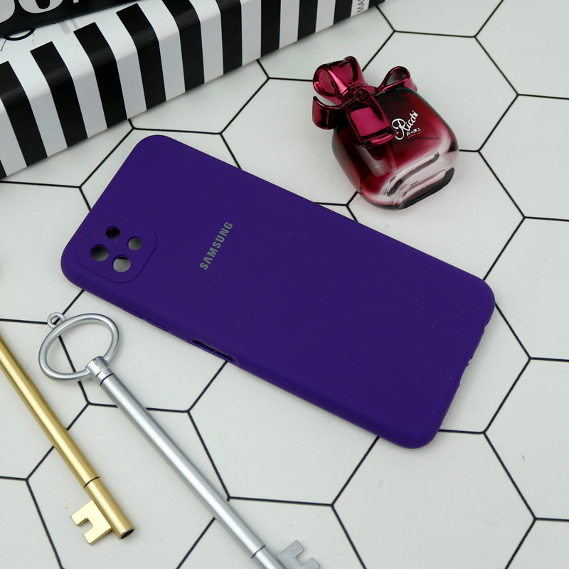 قاب سیلیکونی اصلی زیربسته سامسونگ Galaxy A22 5G محافظ لنزدار