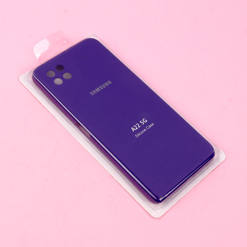قاب سیلیکونی اصلی زیربسته سامسونگ Galaxy A22 5G محافظ لنزدار