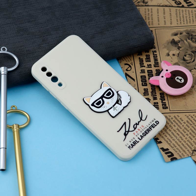 قاب سیلیکونی عروسکی کارل محافظ لنزدار Samsung Galaxy A30s / A50s
