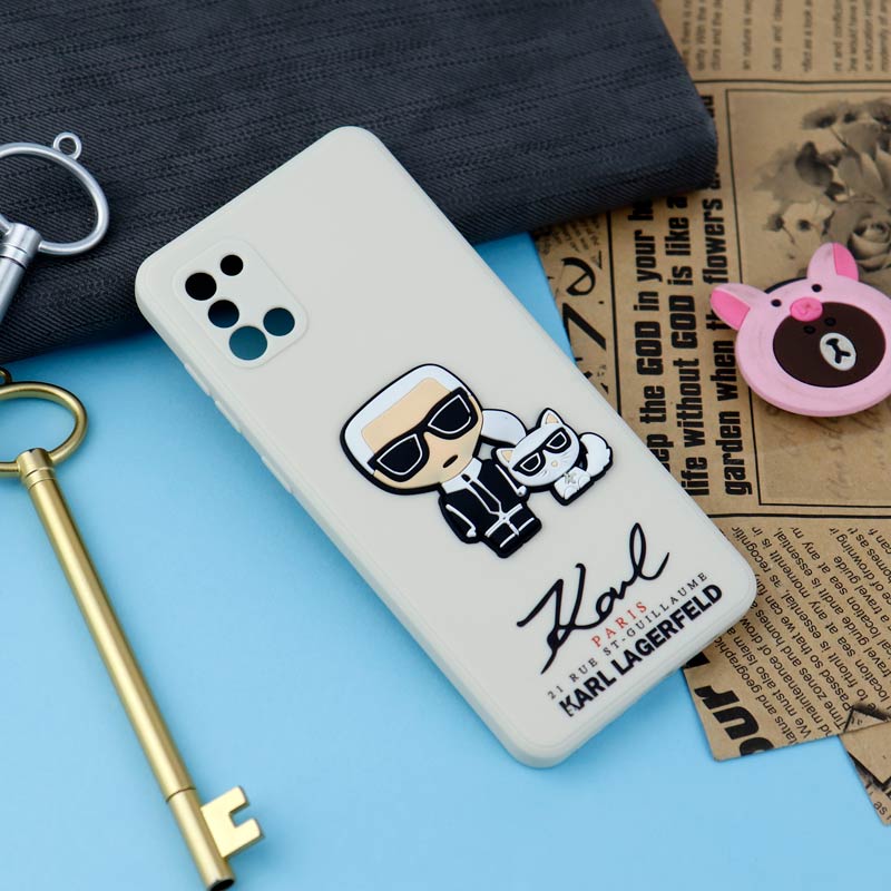 قاب سیلیکونی عروسکی کارل محافظ لنزدار Samsung Galaxy A31