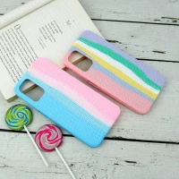 قاب سیلیکونی اورجینال رنگین کمانی طرح بافت Samsung Galaxy A32 5G