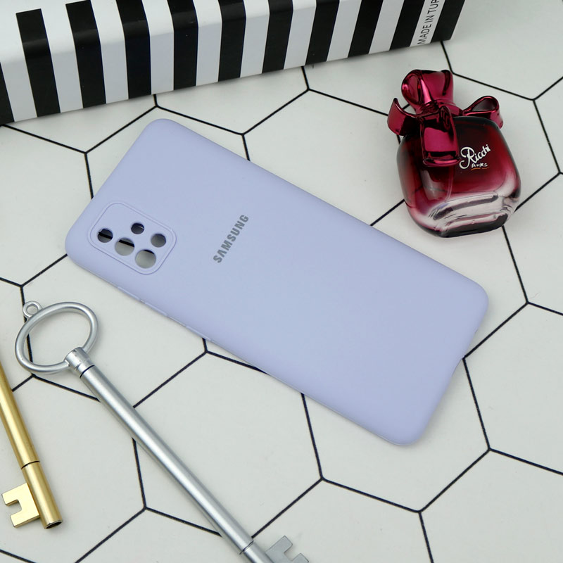 قاب سیلیکونی اصلی زیربسته سامسونگ Galaxy A51 4G محافظ لنزدار
