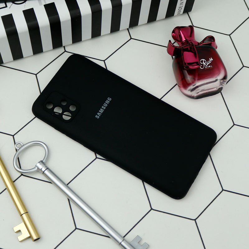 قاب سیلیکونی اصلی زیربسته سامسونگ Galaxy A51 4G محافظ لنزدار