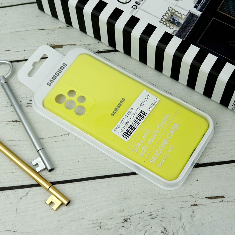 قاب سیلیکونی اصلی زیربسته سامسونگ Galaxy A52 / A52s محافظ لنزدار