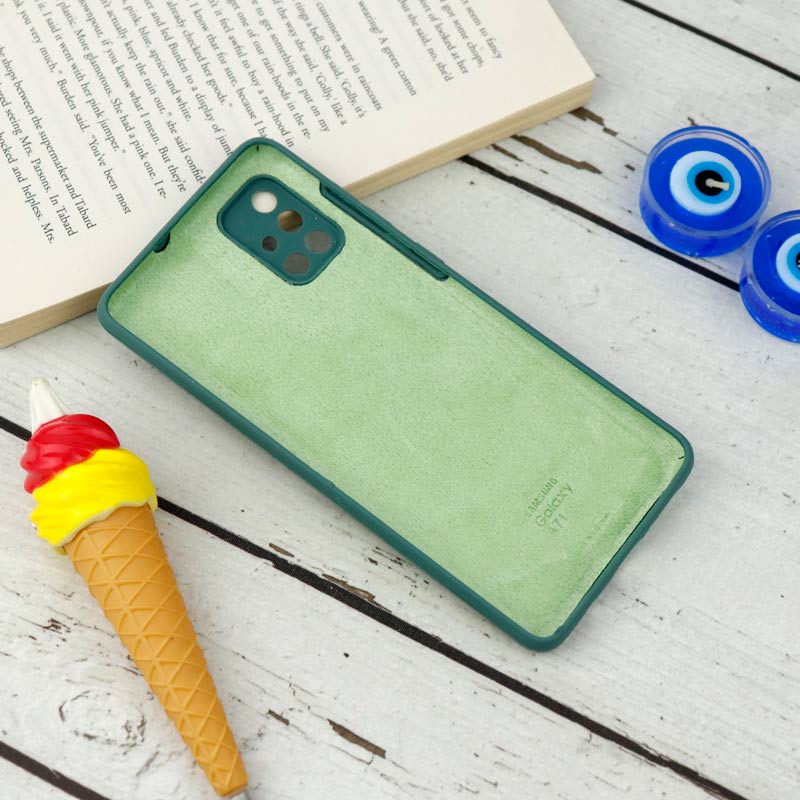 قاب سیلیکونی اصلی زیربسته سامسونگ Galaxy A71 محافظ لنزدار