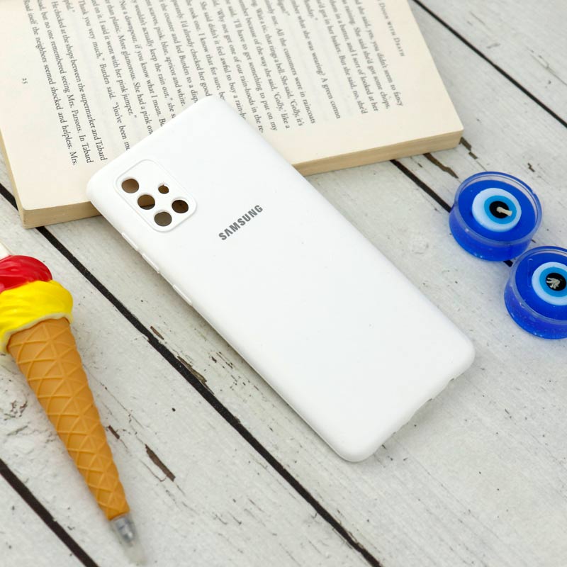 قاب سیلیکونی اصلی زیربسته سامسونگ Galaxy A71 محافظ لنزدار