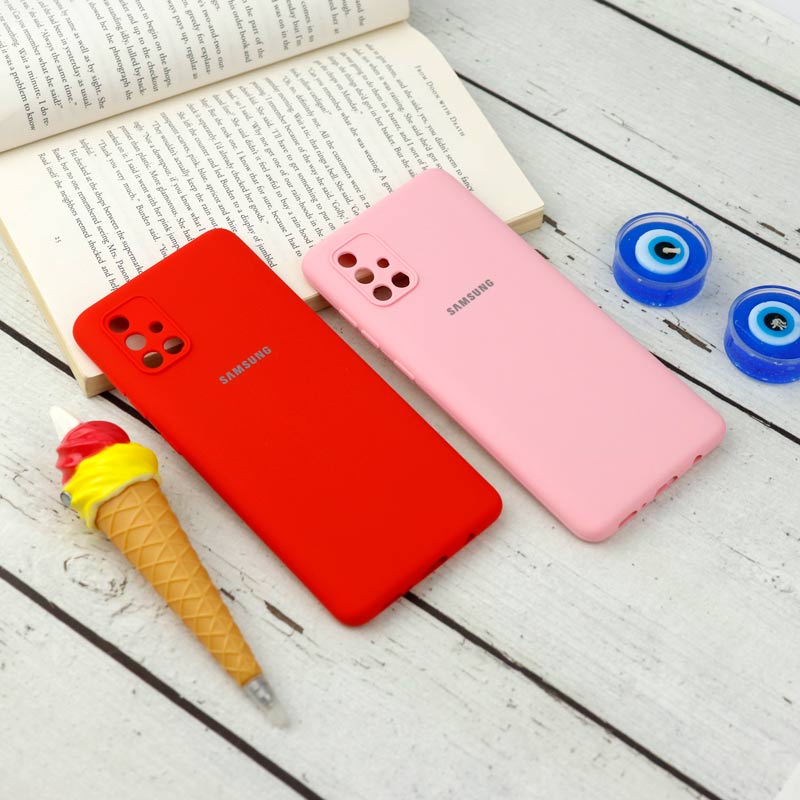 قاب سیلیکونی اصلی زیربسته سامسونگ Galaxy A71 محافظ لنزدار