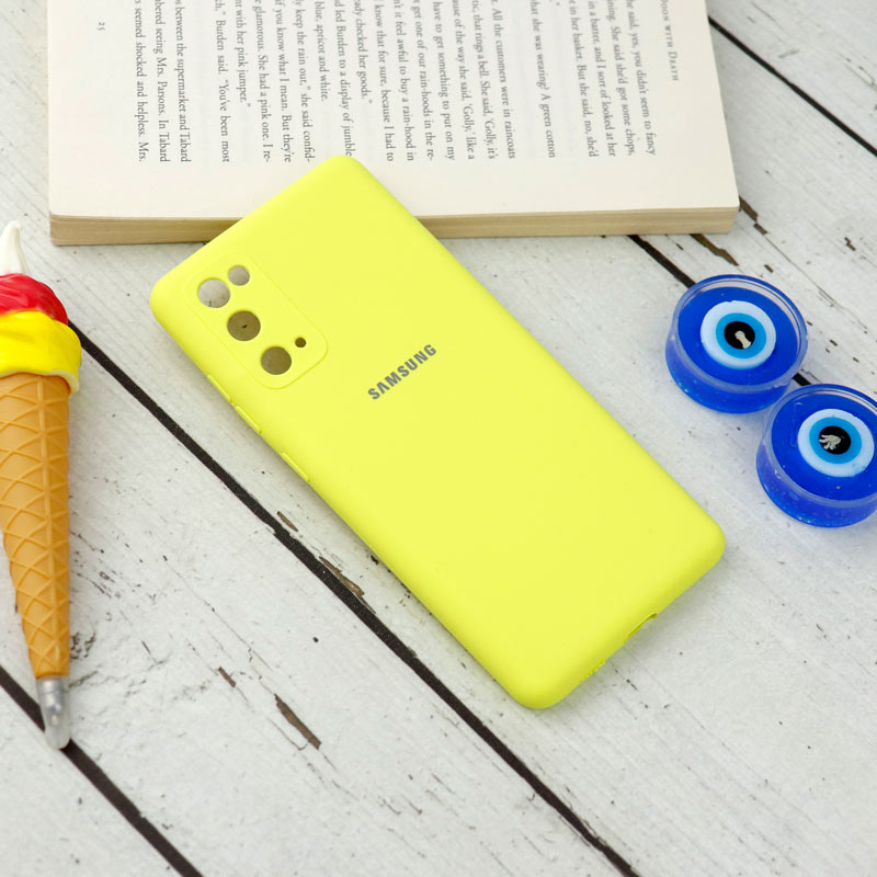 قاب سیلیکونی اصلی زیربسته سامسونگ Galaxy S20 FE محافظ لنزدار