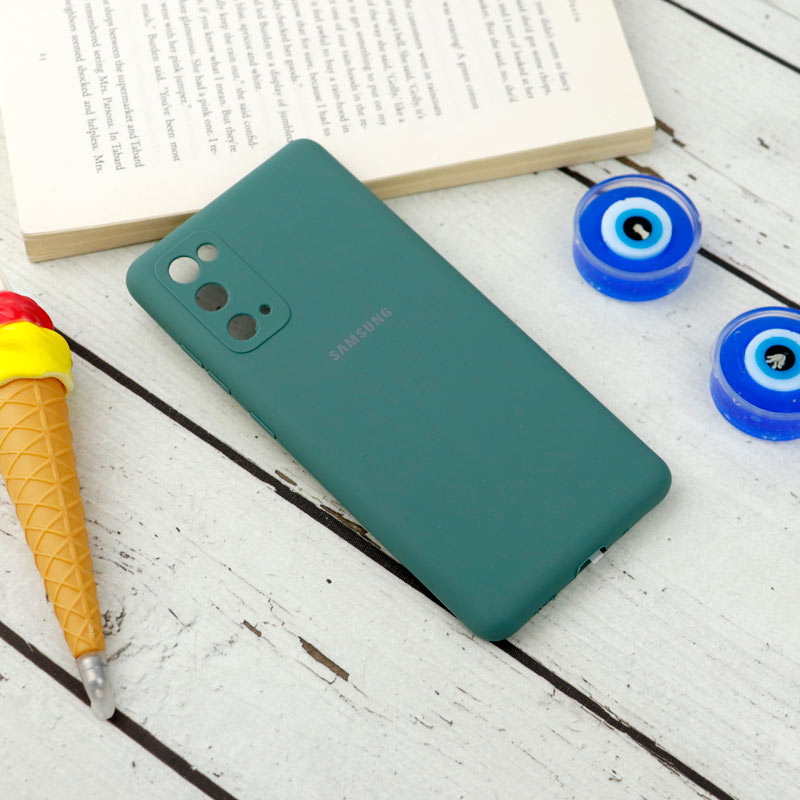 قاب سیلیکونی اصلی زیربسته سامسونگ Galaxy S20 FE محافظ لنزدار