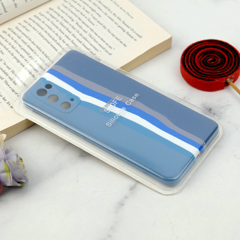 قاب محافظ لنزدار سیلیکونی اورجینال رنگین کمانی Samsung Galaxy S20 FE