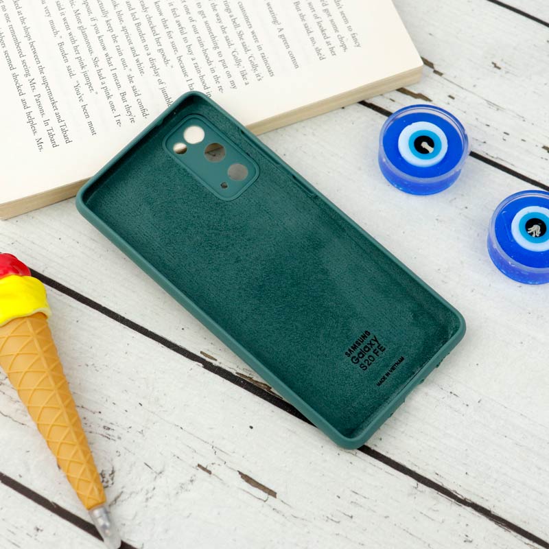 قاب سیلیکونی اصلی زیربسته سامسونگ Galaxy S20 FE محافظ لنزدار