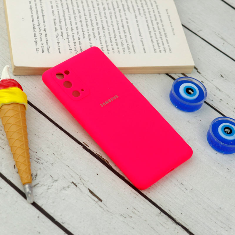 قاب سیلیکونی اصلی زیربسته سامسونگ Galaxy S20 FE محافظ لنزدار