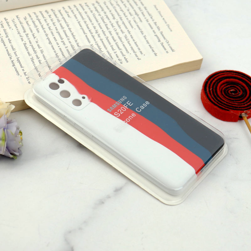 قاب محافظ لنزدار سیلیکونی اورجینال رنگین کمانی Samsung Galaxy S20 FE