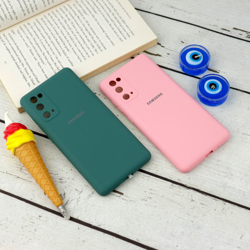 قاب سیلیکونی اصلی زیربسته سامسونگ Galaxy S20 FE محافظ لنزدار