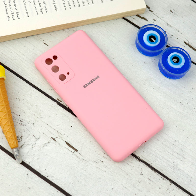 قاب سیلیکونی اصلی زیربسته سامسونگ Galaxy S20 FE محافظ لنزدار
