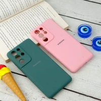 قاب سیلیکونی اصلی زیربسته سامسونگ Galaxy S21 Ultra محافظ لنزدار