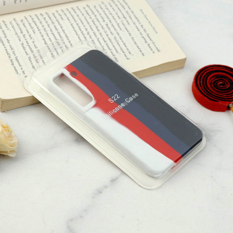 قاب سیلیکونی اورجینال رنگین کمانی Samsung Galaxy S22