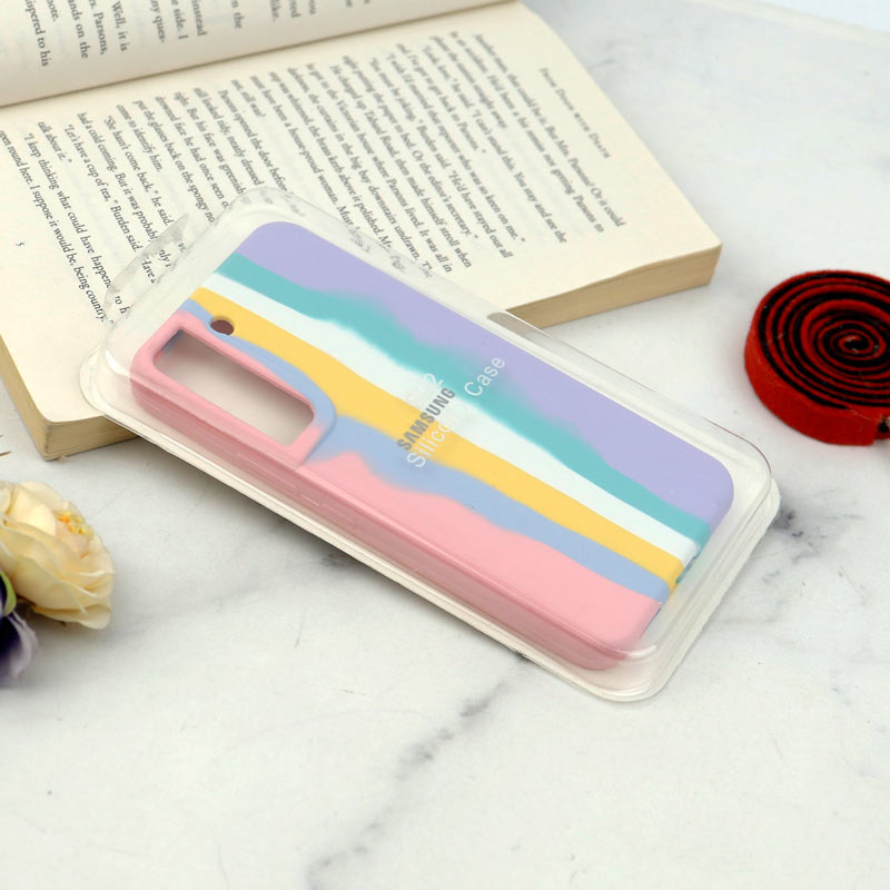 قاب سیلیکونی اورجینال رنگین کمانی Samsung Galaxy S22