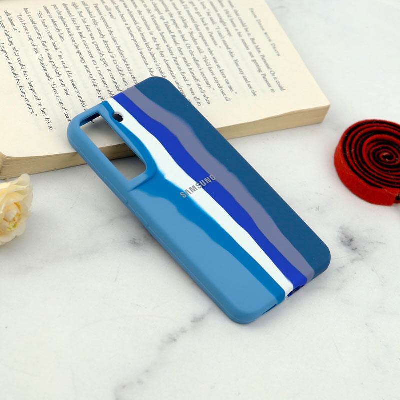 قاب سیلیکونی اورجینال رنگین کمانی Samsung Galaxy S22