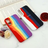 قاب سیلیکونی اورجینال رنگین کمانی Samsung Galaxy S22 Plus