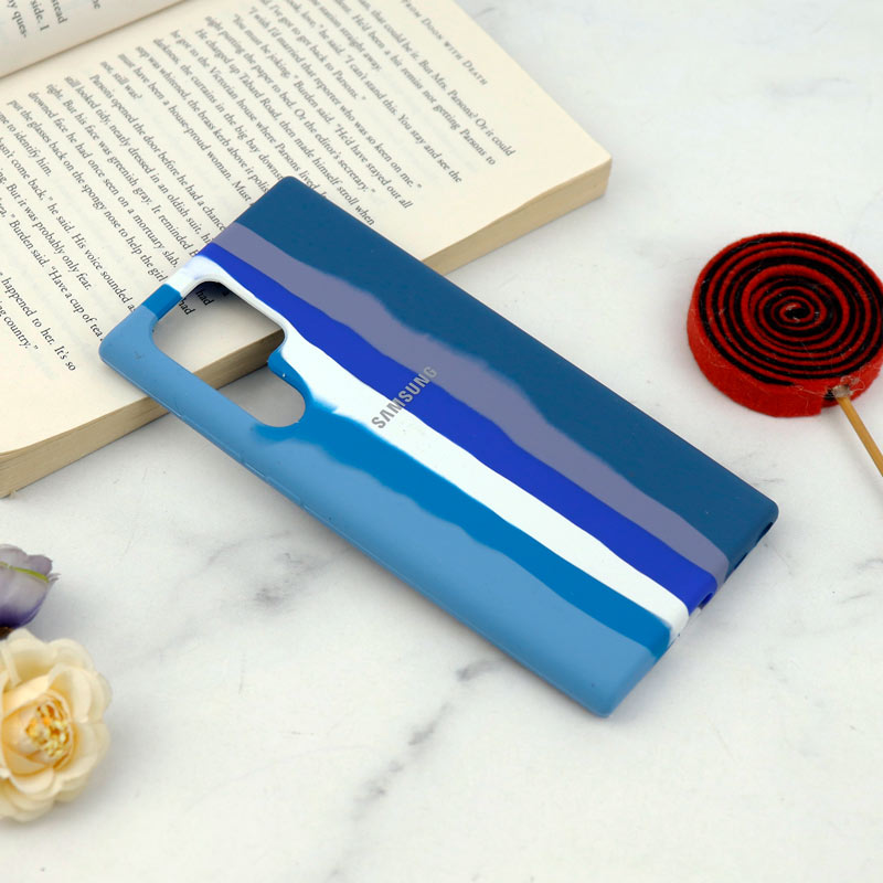 قاب سیلیکونی اورجینال رنگین کمانی Samsung Galaxy S22 Ultra