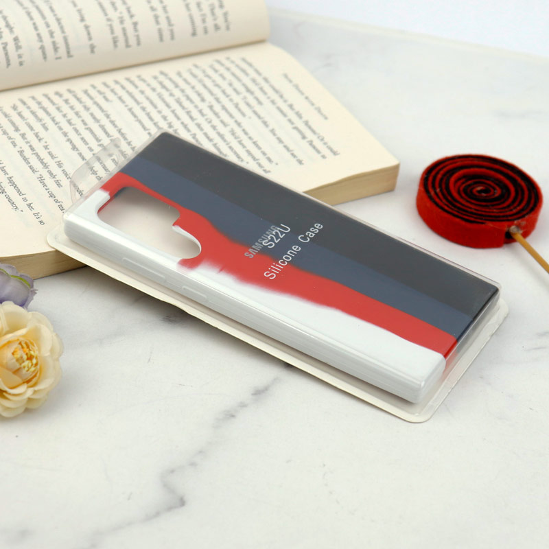 قاب سیلیکونی اورجینال رنگین کمانی Samsung Galaxy S22 Ultra