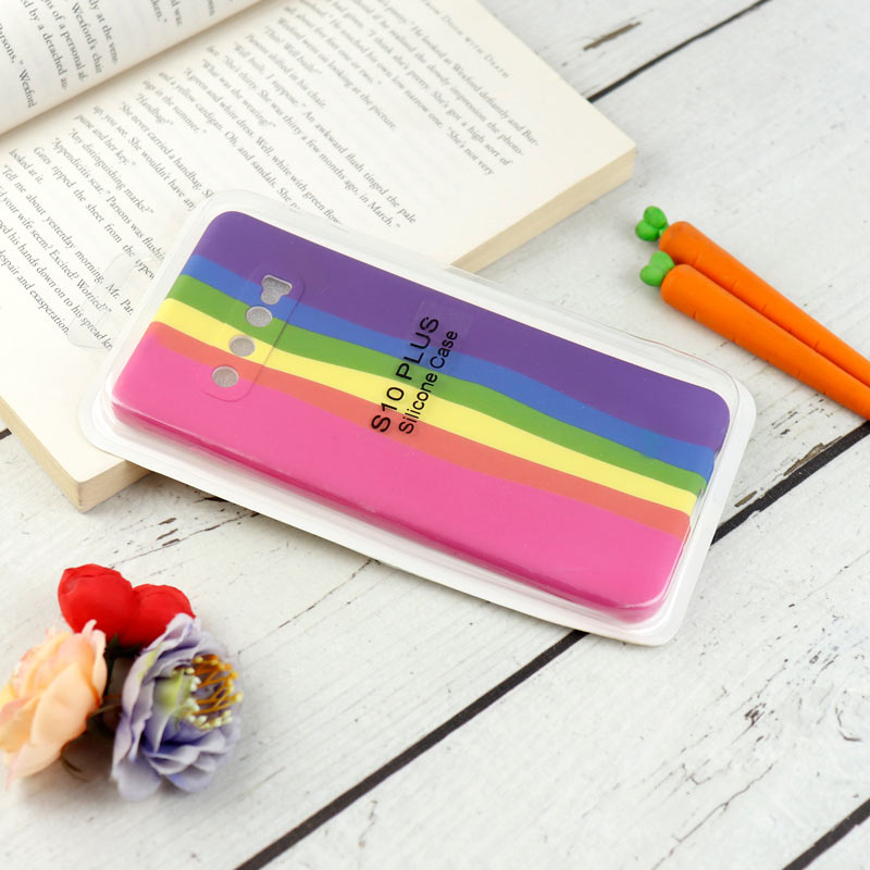 قاب محافظ لنزدار سیلیکونی رنگین کمانی Highcopy سامسونگ S10 Plus