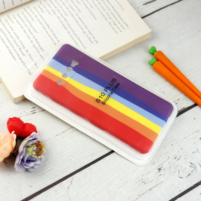 قاب محافظ لنزدار سیلیکونی رنگین کمانی Highcopy سامسونگ S10 Plus