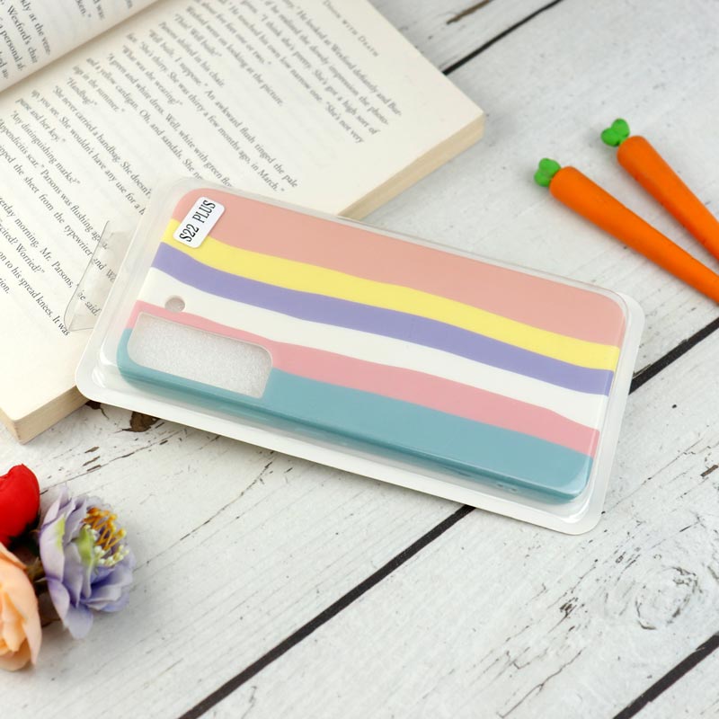 قاب سیلیکونی رنگین کمانی Highcopy سامسونگ S22 Plus