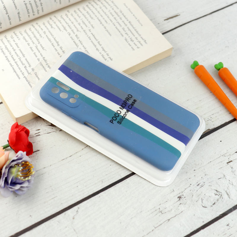 قاب محافظ لنزدار سیلیکونی رنگین کمانی Highcopy شیائومی Poco M3 Pro