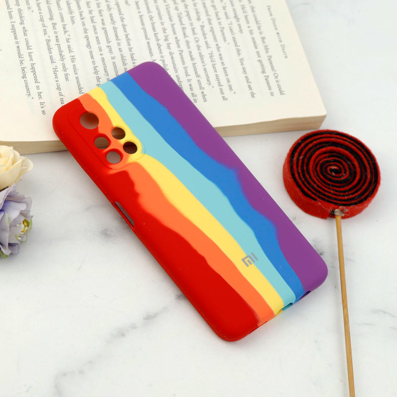 قاب سیلیکونی اورجینال رنگین کمانی محافظ لنزدار Xiaomi Poco M4 Pro
