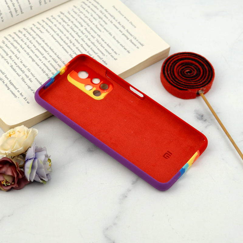 قاب سیلیکونی اورجینال رنگین کمانی محافظ لنزدار Xiaomi Poco M4 Pro