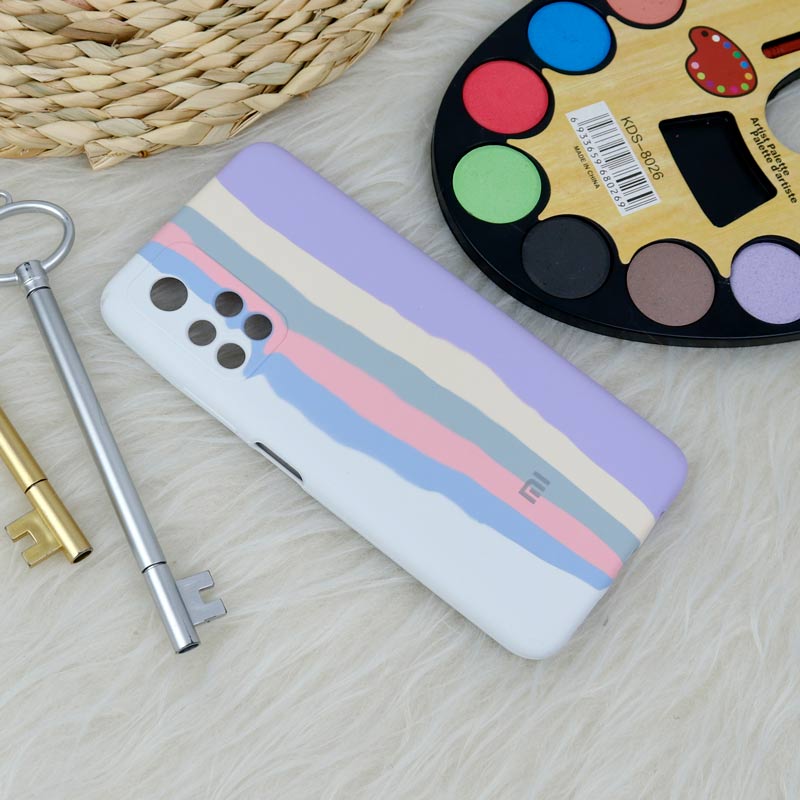 قاب سیلیکونی اورجینال رنگین کمانی محافظ لنزدار Xiaomi Poco M4 Pro