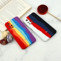 قاب سیلیکونی اورجینال رنگین کمانی محافظ لنزدار Xiaomi Poco M4 Pro
