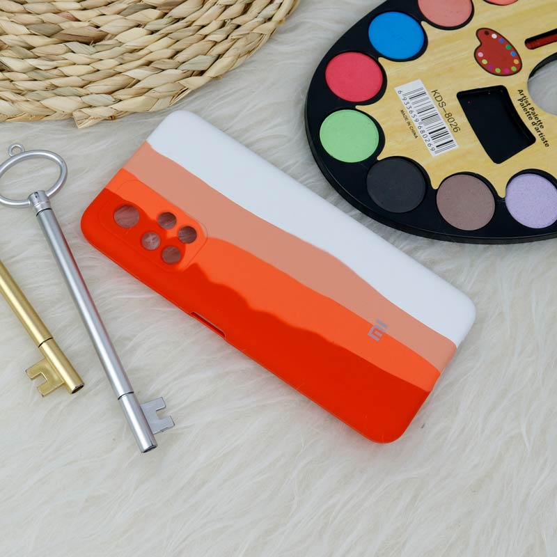 قاب سیلیکونی اورجینال رنگین کمانی محافظ لنزدار Xiaomi Poco M4 Pro