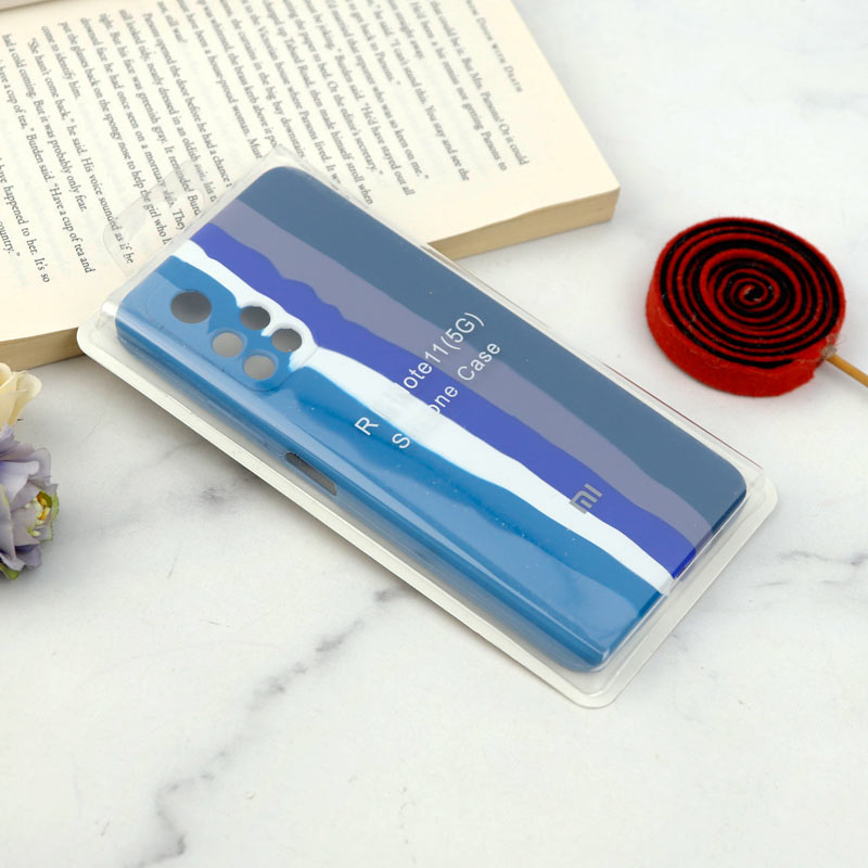 قاب سیلیکونی اورجینال رنگین کمانی محافظ لنزدار Xiaomi Poco M4 Pro