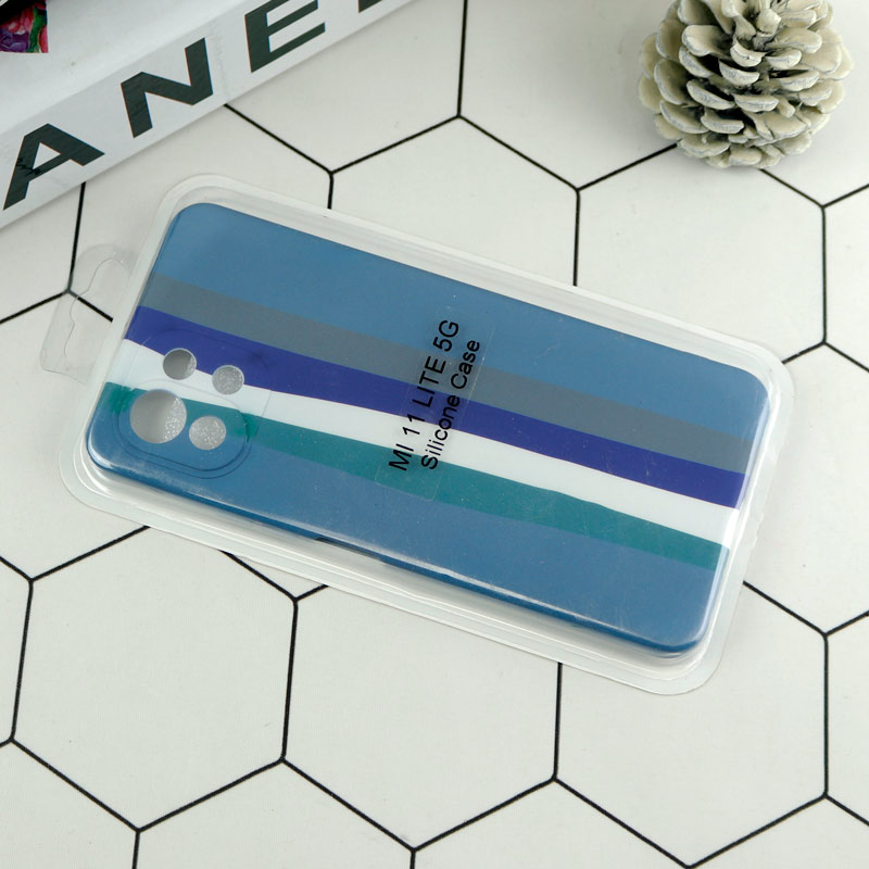 قاب محافظ لنزدار سیلیکونی رنگین کمانی Highcopy شیائومی Mi 11 Lite 4G / Mi 11 Lite 5G