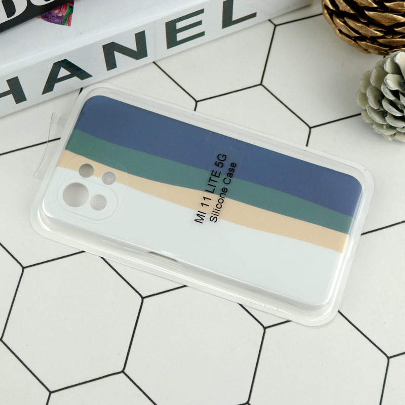 قاب محافظ لنزدار سیلیکونی رنگین کمانی Highcopy شیائومی Mi 11 Lite 4G / Mi 11 Lite 5G