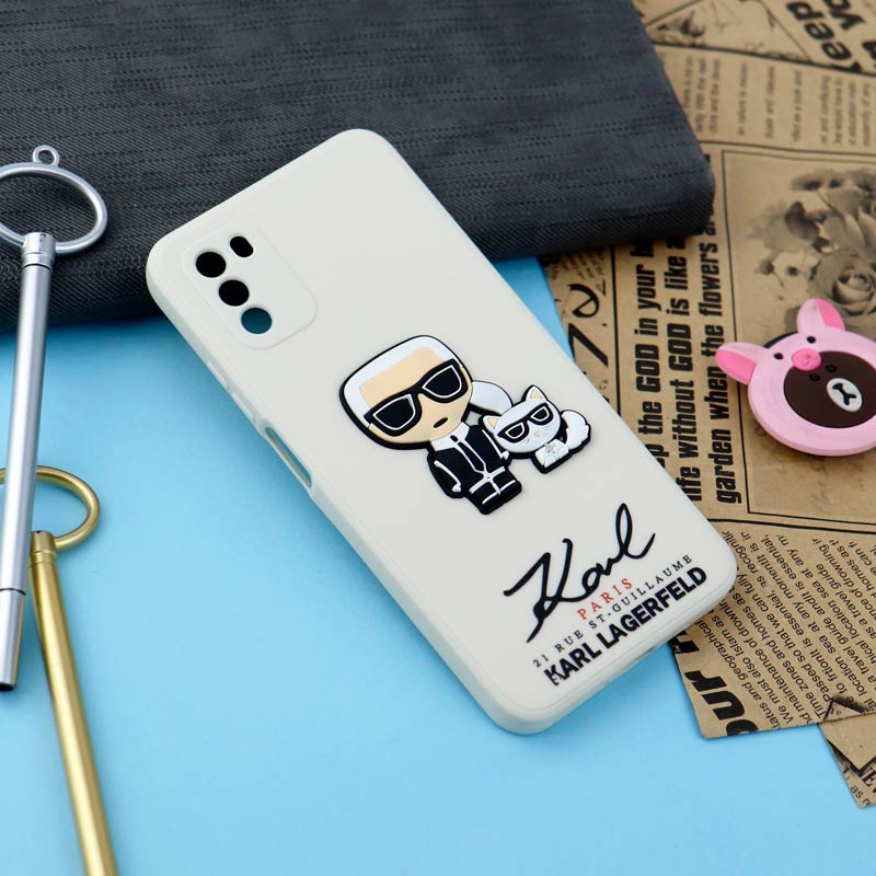 قاب سیلیکونی عروسکی کارل محافظ لنزدار Xiaomi Poco M3