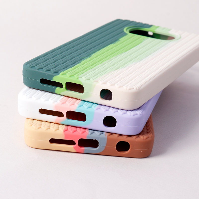 قاب سیلیکونی رنگین کمانی طرح بافت Xiaomi Poco X3