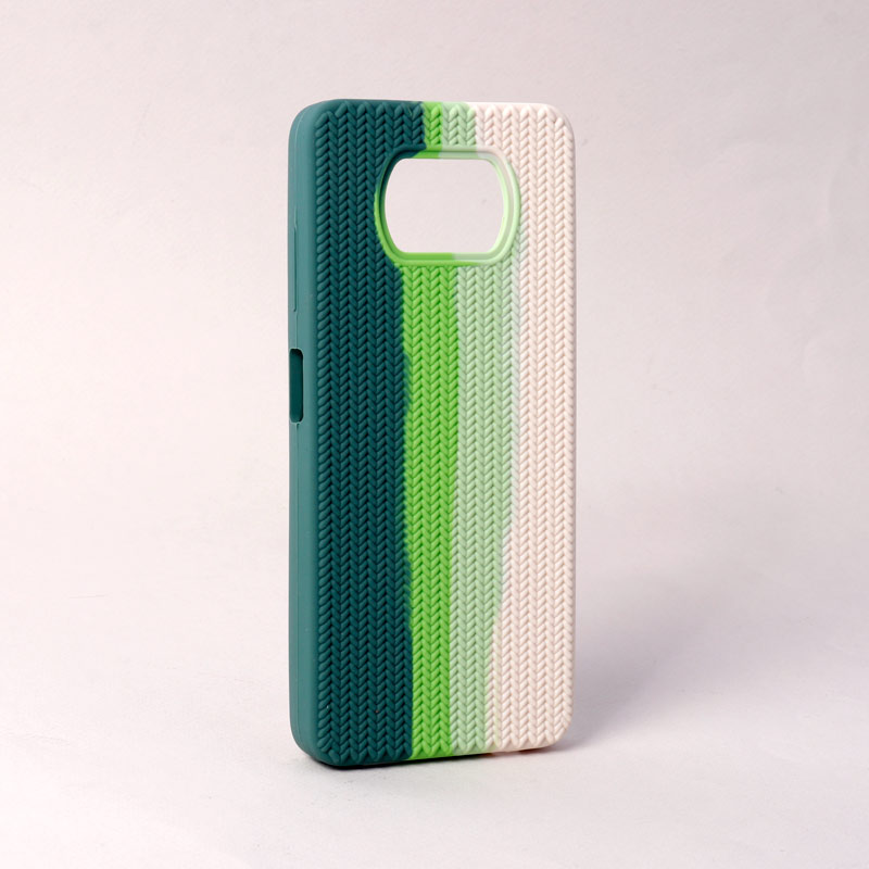 قاب سیلیکونی رنگین کمانی طرح بافت Xiaomi Poco X3