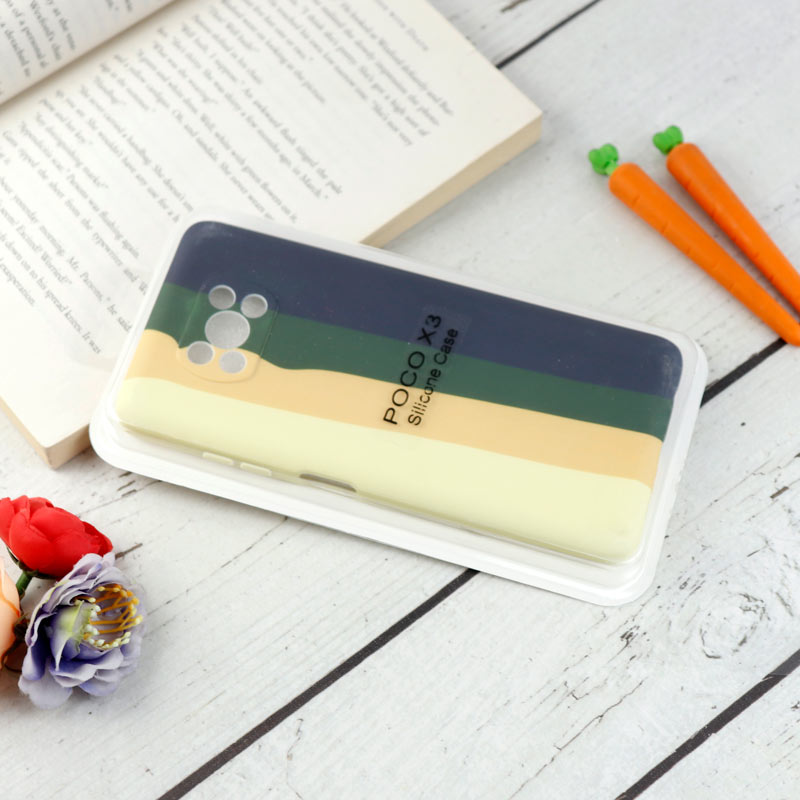 قاب محافظ لنزدار سیلیکونی رنگین کمانی Highcopy شیائومی Poco X3