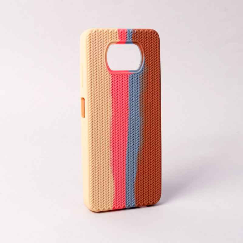 قاب سیلیکونی رنگین کمانی طرح بافت Xiaomi Poco X3
