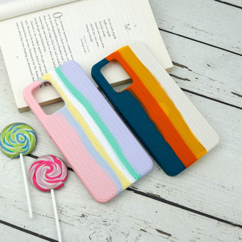 قاب سیلیکونی رنگین کمانی طرح بافت Xiaomi Poco X3 GT