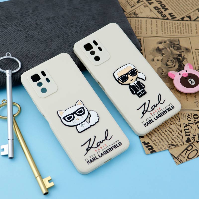 قاب سیلیکونی عروسکی کارل محافظ لنزدار Xiaomi Poco X3 GT
