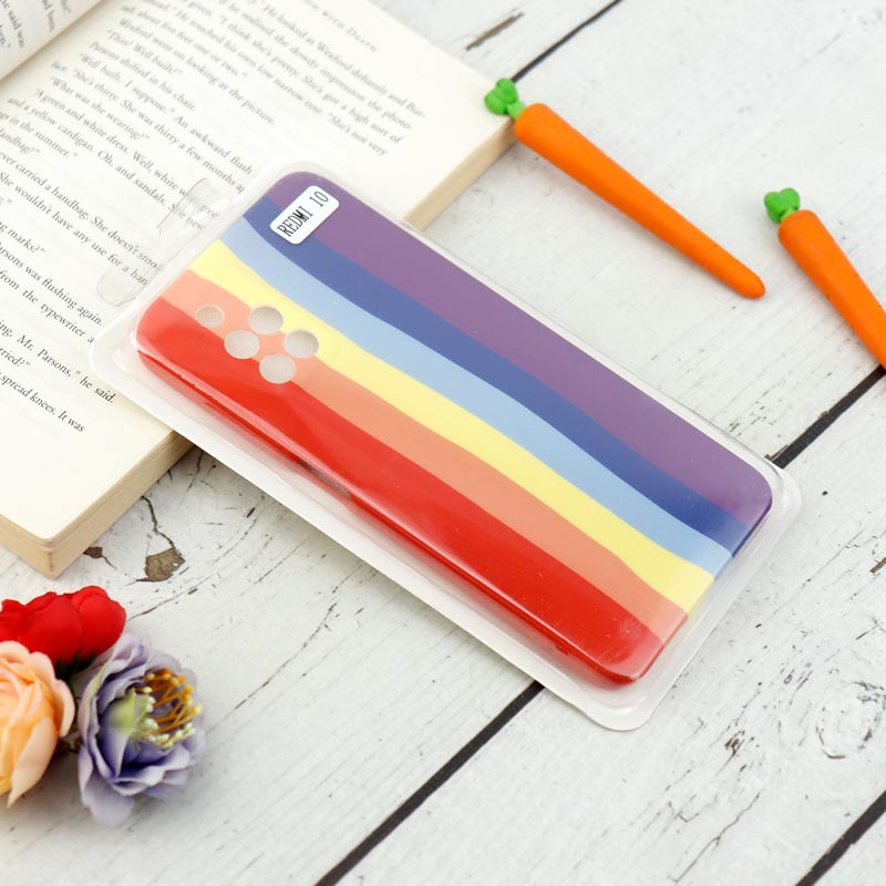 قاب محافظ لنزدار سیلیکونی رنگین کمانی Highcopy شیائومی Redmi 10