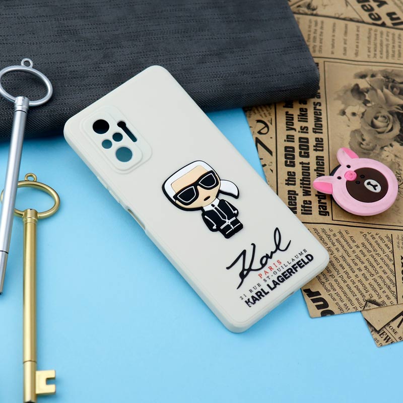 قاب سیلیکونی عروسکی کارل محافظ لنزدار Xiaomi Redmi Note 10 Pro