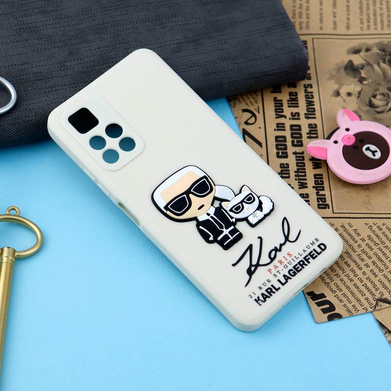 قاب سیلیکونی عروسکی کارل محافظ لنزدار Xiaomi Poco M4 Pro