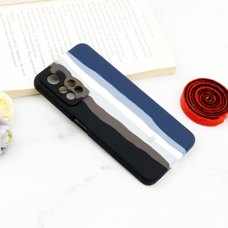 قاب سیلیکونی اورجینال رنگین کمانی محافظ لنزدار Xiaomi Redmi Note 11 Pro Plus